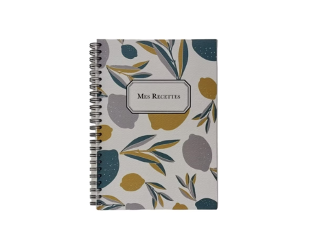 Carnet de recettes à spirales Citron #1