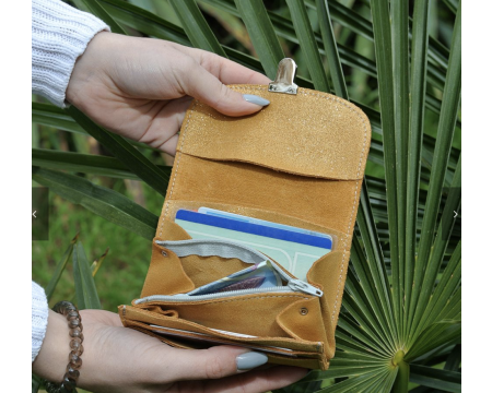 Portefeuille Royal - LA CARTABLIERE - cuir pailleté 