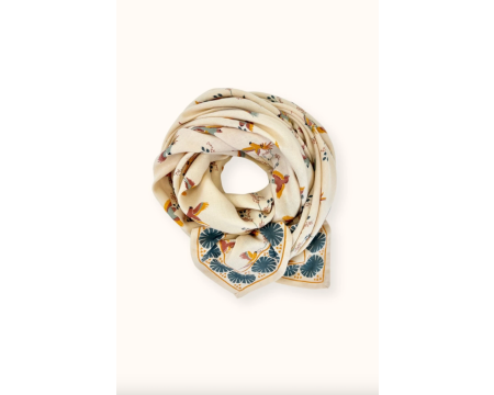Big foulard Latika Cerisier Macadamia APACHES