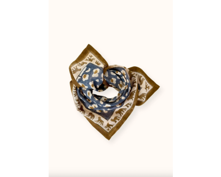 Small foulard Dupitta Léopard Meteorite APACHES