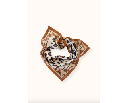 Small foulard Dupitta Léopard Rust APACHES