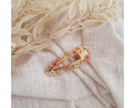 Barrette résine - arrondie - La printemps