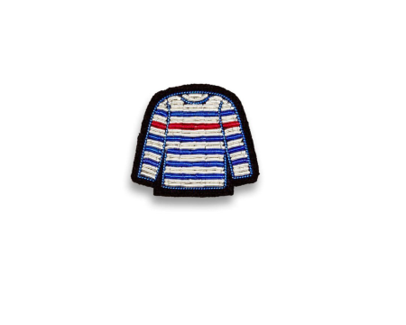 Broche brodée à la main - MARINIERE FRENCHY - Macon & Lesquoy