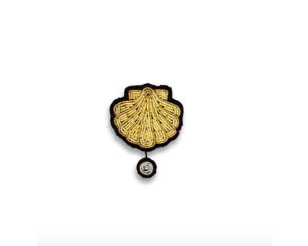 Broche brodée à la main - COQUILLE SAINT-JACQUES - Macon & Lesquoy