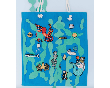 Broche brodée à la main - COQUILLE SAINT-JACQUES - Macon & Lesquoy