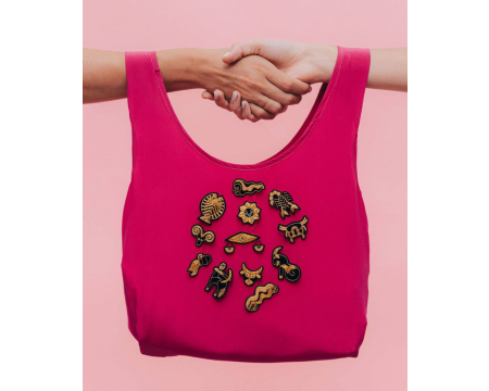 Broche brodée à la main - ASTRO - VERSO - Macon & Lesquoy