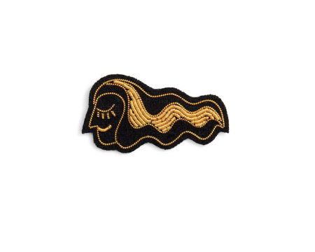 Broche brodée à la main - ASTRO - VIERGE - Macon & Lesquoy