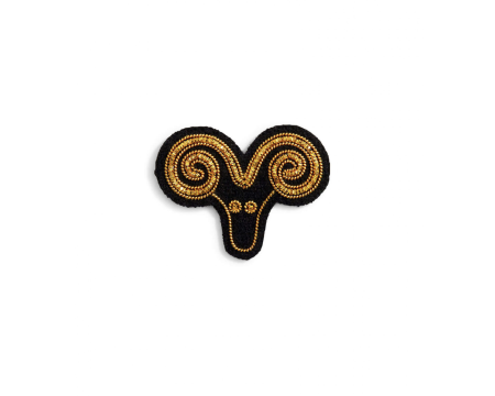 Broche brodée à la main - ASTRO - BELIER - Macon & Lesquoy