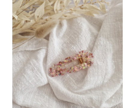 Barrette résine - arrondie - Cupcake