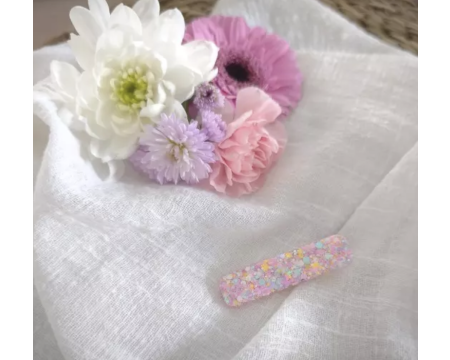 Barrette résine - barre - Licorne