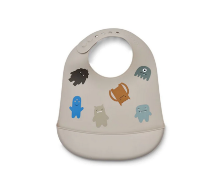 Bavoir en silicone - Monstre multi