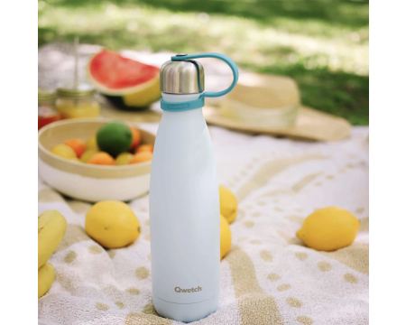 Bouchon inox avec attache pour bouteille 260 ml / 500 ml - QWETCH