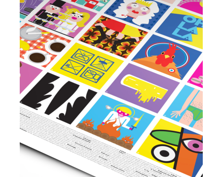 Affiche "Vive la France" - LA MAJORETTE A MOUSTACHE