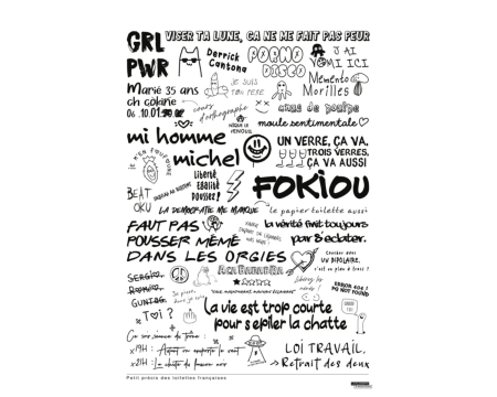 Affiche "Graffitis de Toilettes" - LA MAJORETTE A MOUSTACHE