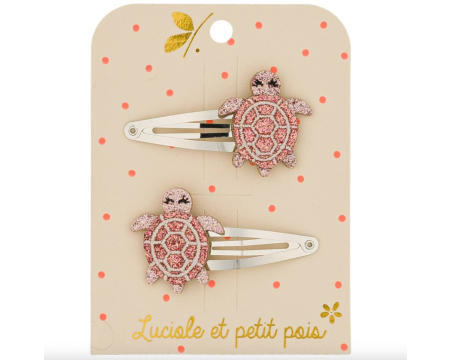 Barrettes Lulu la tortue (paire) 