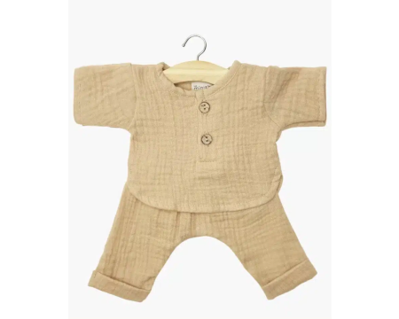 Ensemble Andrea manches longues en gaze de coton mastic MINIKANE