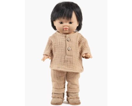 Ensemble Andrea manches longues en gaze de coton mastic MINIKANE