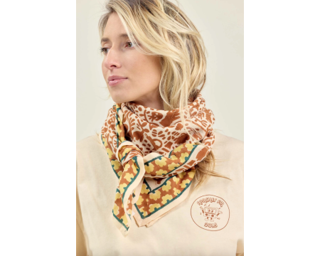 Big foulard Latika Garden Macadamia APACHES