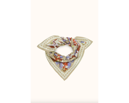 Small foulard Manika Bouquet Macadamia APACHES