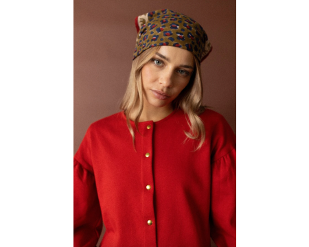 Small foulard Manika Léopard Fire APACHES