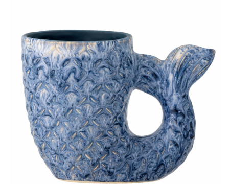 Ariella Vase, Bleu, Grès