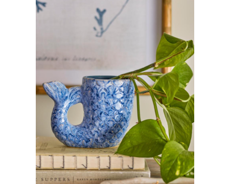 Ariella Vase, Bleu, Grès