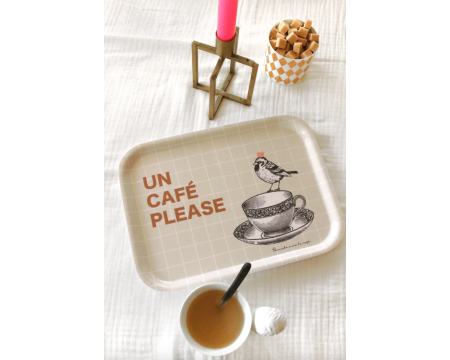 Plateau cuisine en bois de bouleau - Un café please