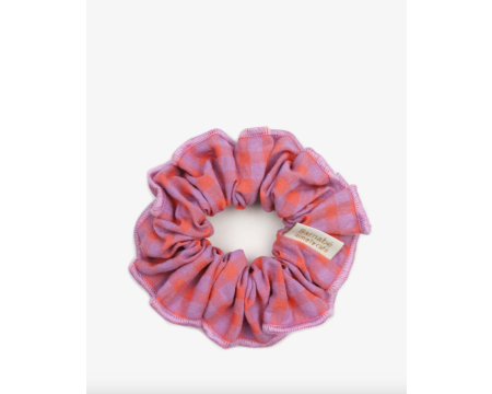 Chouchou vichy surjet - Hortensia