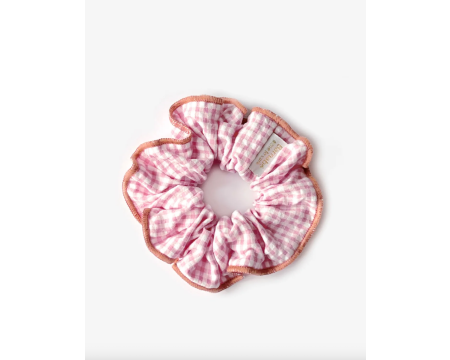 Chouchou vichy surjet - Pivoine