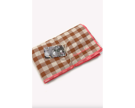 Nappe carreaux vichy - Argile 140 x 250 cm