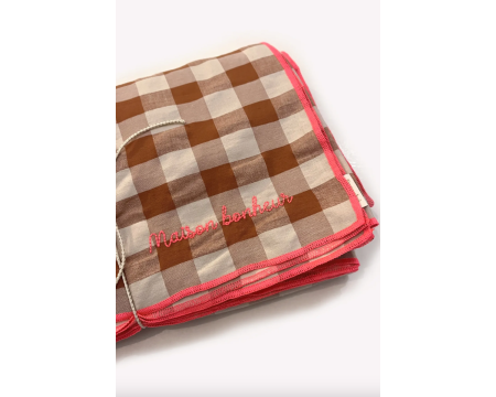 Nappe carreaux vichy - Argile 140 x 250 cm