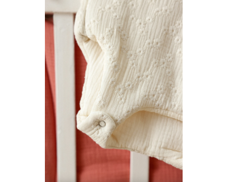 Gigoteuse gaze de coton broderies écru TOG 2 6/24 mois