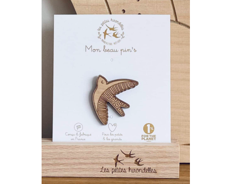 Pin’s en bois – Hirondelle