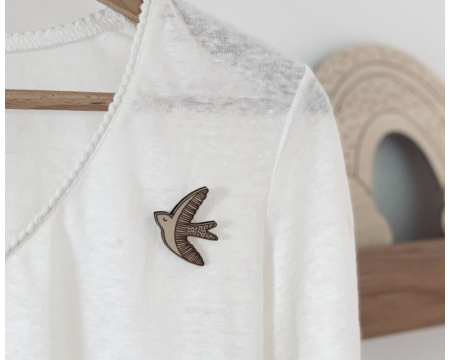 Pin’s en bois – Hirondelle