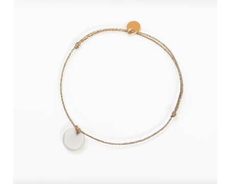 Bracelet médaillon coeur fil doré BAUBELS