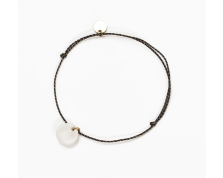 Bracelet médaillon étoile fil noir BAUBELS