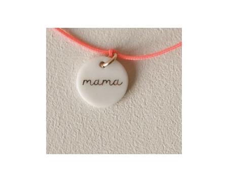 Bracelet médaillon Mama fil doré BAUBELS