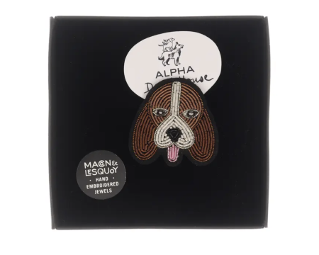 Broche brodée à la main - BEAGLE - Macon & Lesquoy