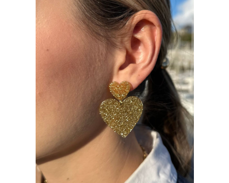 Boucles d'Oreilles  AIME - violet/kaki