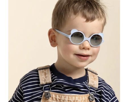 Lunettes de soleil enfant Ourson Bleu Ciel - 2/4 ans - KI ET LA