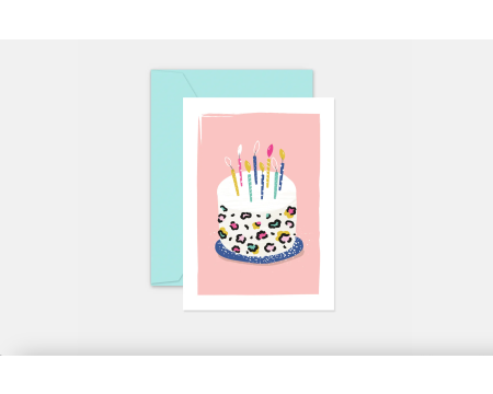 Carte postale Gâteau léopard L'ART DU PAPIER