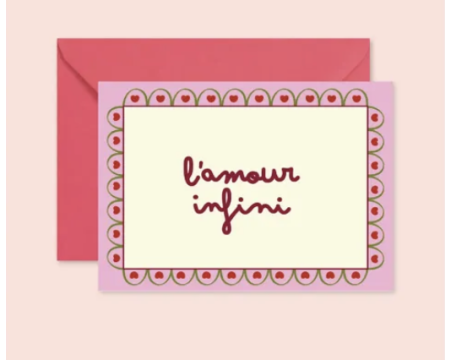 Carte postale L'Amour infini MA PETITE VIE