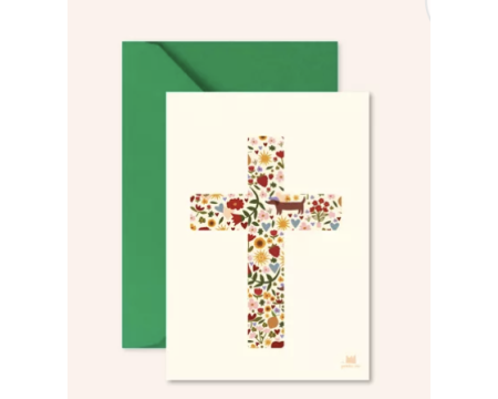 Carte postale - Baptême ou Communion - Croix MA PETITE VIE