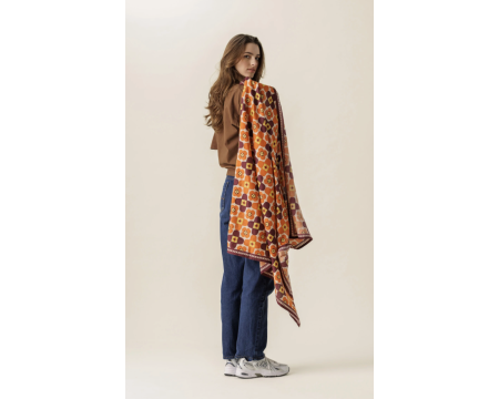 Big foulard Latika Caleido Auburn APACHES