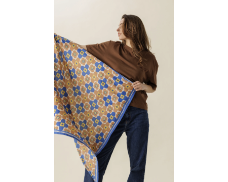Big foulard Latika Caleido True Blue APACHES