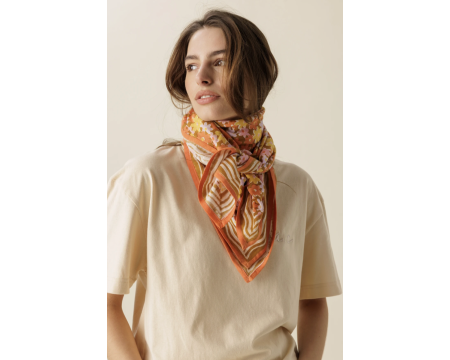 Big foulard Latika Paquerette Tapenade APACHES