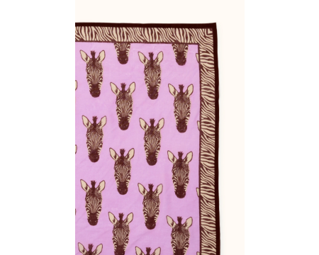 Big foulard Dupatta Zebre Mauve APACHES