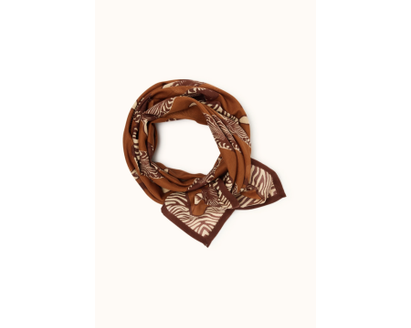 Big foulard Dupatta Zebre Brown APACHES