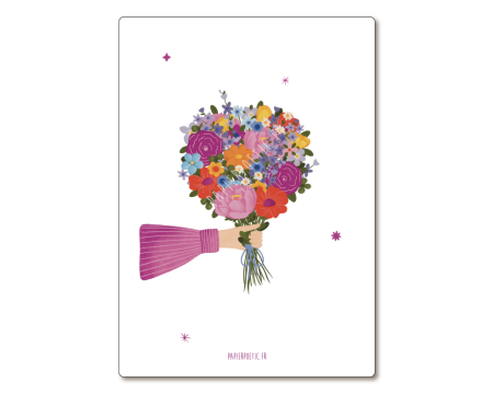 Carte Bouquet de fleurs PAPIER POETIC