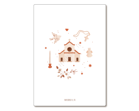 Carte Félicitations baptême PAPIER POETIC